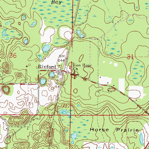 Topographic Map of Zion Hope Church, FL