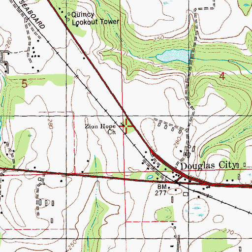 Topographic Map of Zion Hope Church, FL