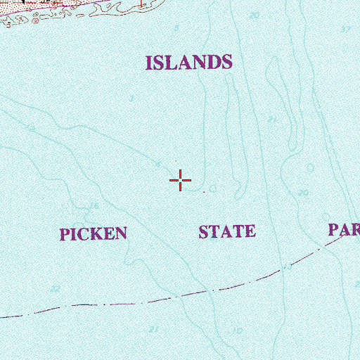 Topographic Map of Caucus Shoal, FL