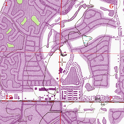 Topographic Map of Sun City Center, FL