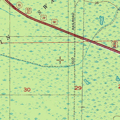 Topographic Map of Steinhatchee Wildlife Management Area, FL