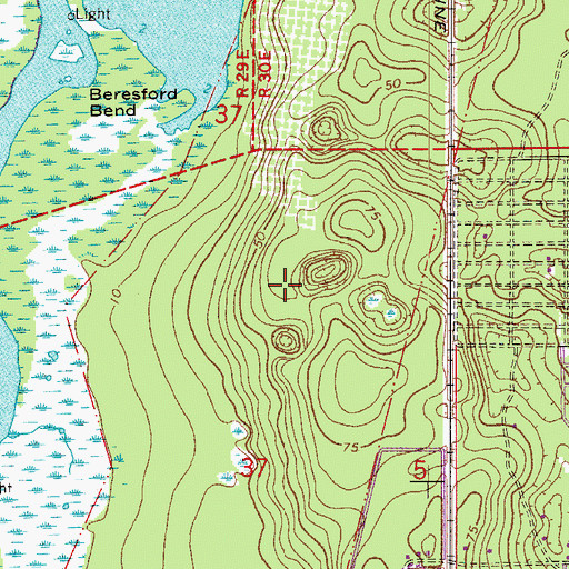 Topographic Map of F P Fatio Grant, FL