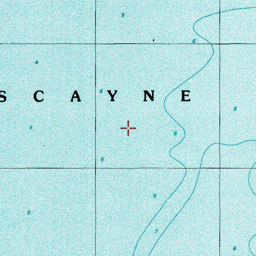 Topographic Map of Biscayne Bay-Cape Florida Aquatic Preserve, FL