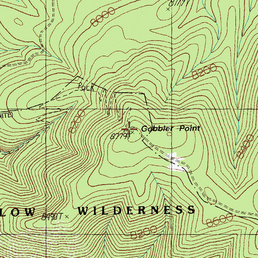 Topographic Map of Gobbler Point, AZ