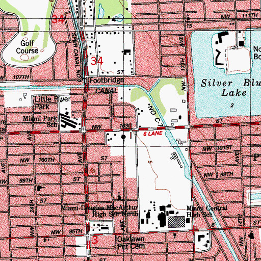 Topographic Map of Saint Vincent DePaul Church, FL