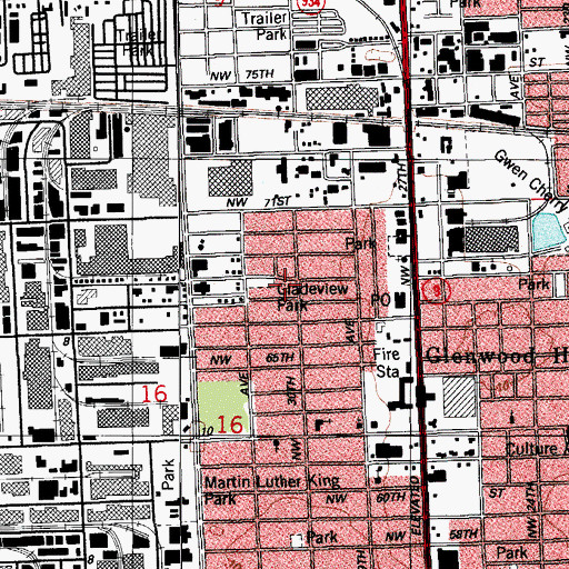 Topographic Map of Gladeview Park, FL