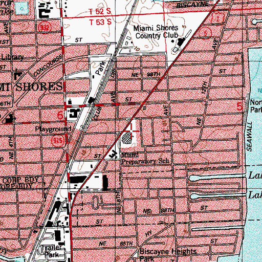 Topographic Map of Saint Martha Church, FL