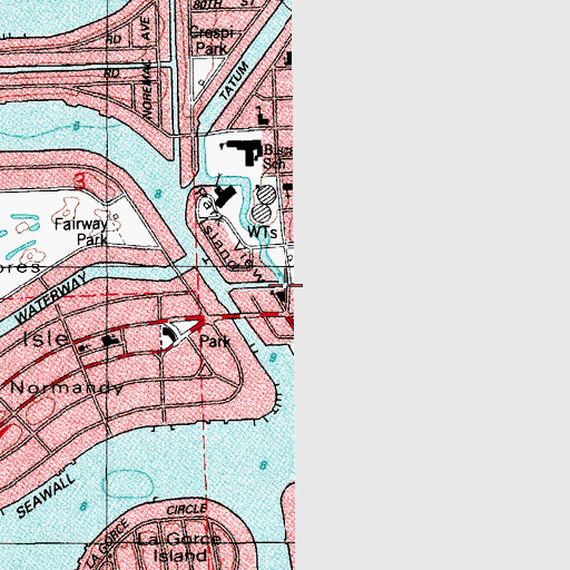 Topographic Map of Montessori School, FL