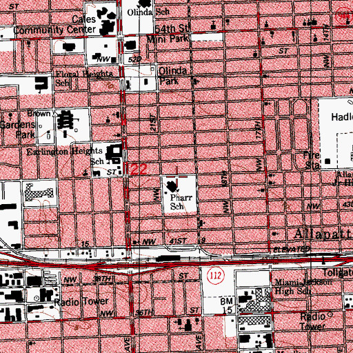 Topographic Map of Kelsey L Pharr Elementary School, FL