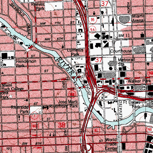Topographic Map of Saint Francis Xavier Church, FL