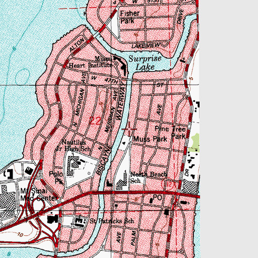 Topographic Map of Muss Park, FL