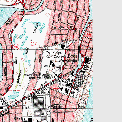 Topographic Map of Rosenblatt School, FL