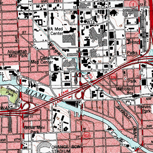 Topographic Map of State Office Building, FL