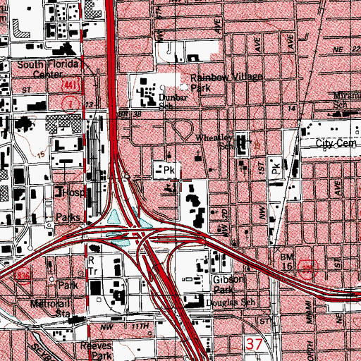 Topographic Map of Saint Francis Xavier Church, FL