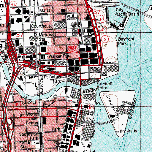 Topographic Map of Knight Convention Center, FL