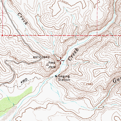 Topographic Map of Gold Creek, AZ