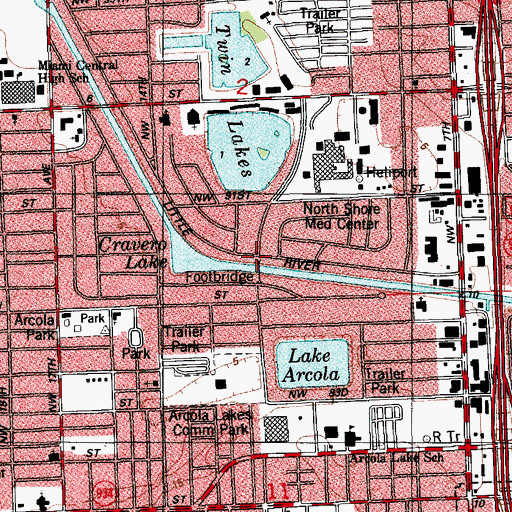 Topographic Map of Little River Canal Number C-7, FL