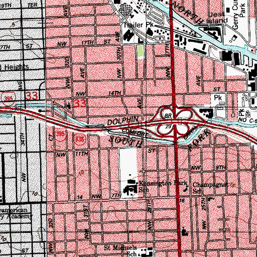 Topographic Map of Comfort Canal Number C-5, FL