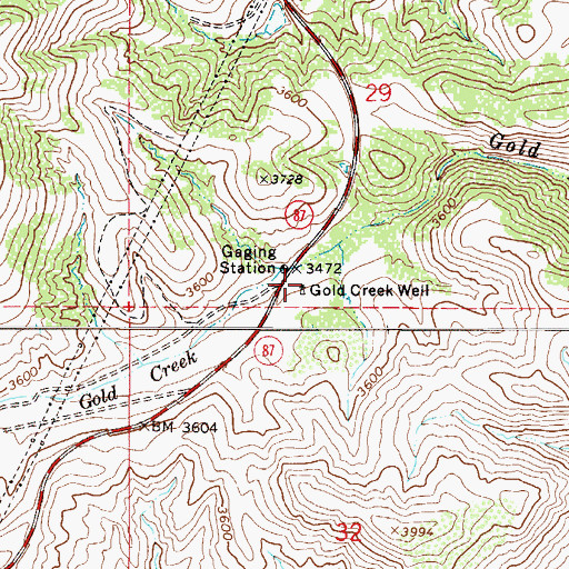 Topographic Map of Gold Creek Well, AZ