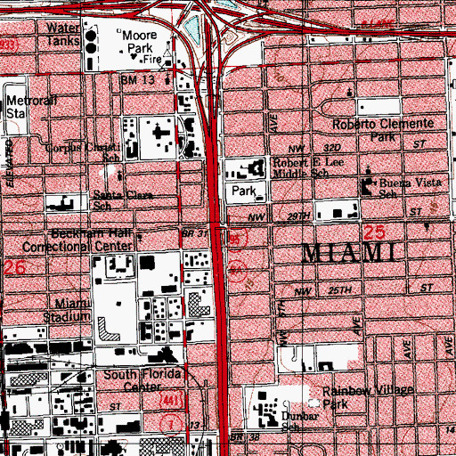 Topographic Map of North Bay Vista Park, FL