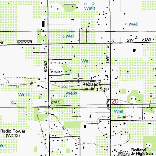 Topographic Map of Redland Field (historical), FL