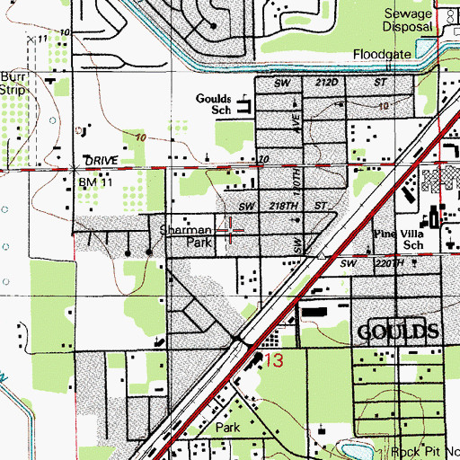 Topographic Map of Sharman Park, FL