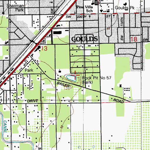 Topographic Map of Rock Pit Number 57, FL