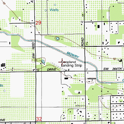 Topographic Map of Coopland Landing Strip (historical), FL