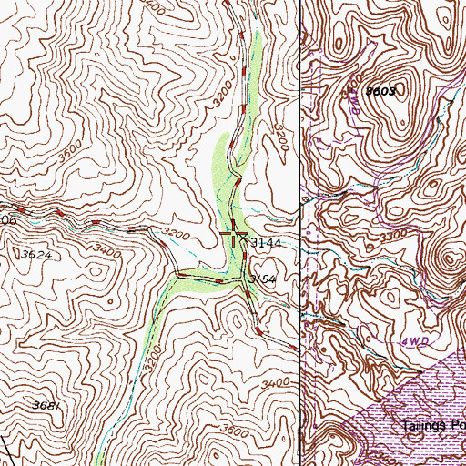Topographic Map of Gold Gulch, AZ