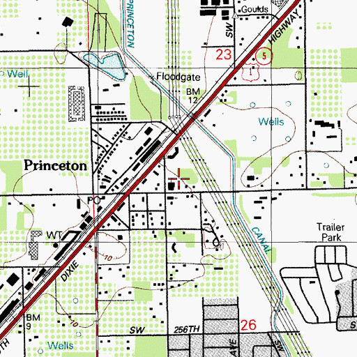 Topographic Map of Nazarene School, FL