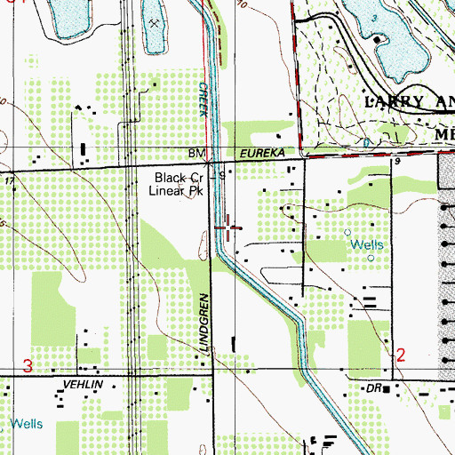 Topographic Map of Black Creek Canal Number C-1, FL