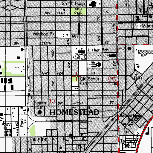 Topographic Map of Girl Scout Park, FL