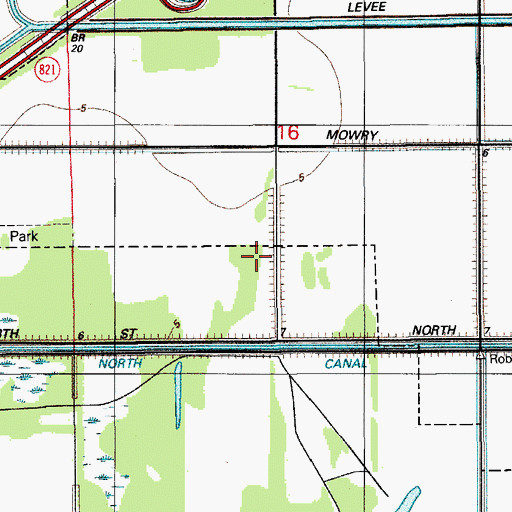 Topographic Map of Berkshire High School, FL