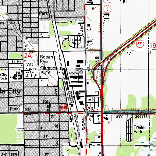Topographic Map of State Farmers Market, FL