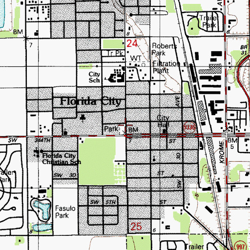 Topographic Map of Community Center, FL