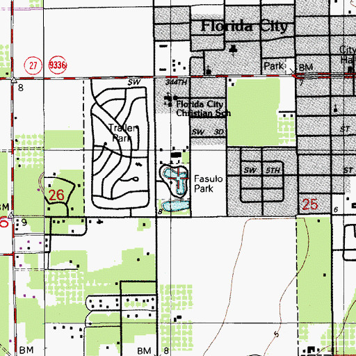 Topographic Map of Fasulo Park, FL