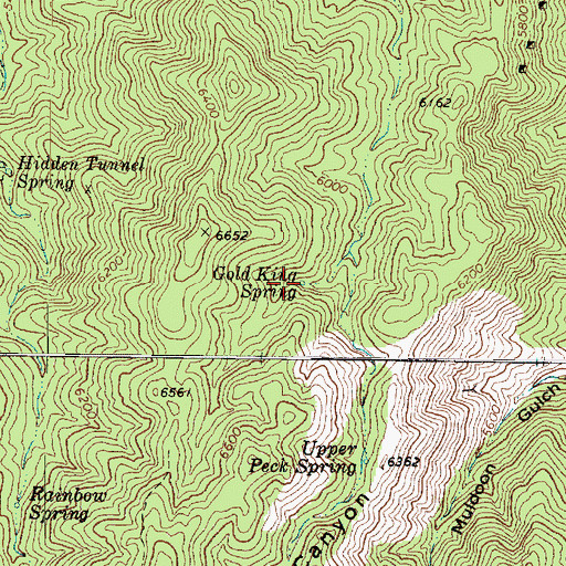 Topographic Map of Gold King Spring, AZ