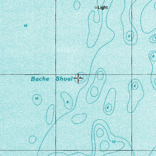 Topographic Map of Bache Shoal, FL
