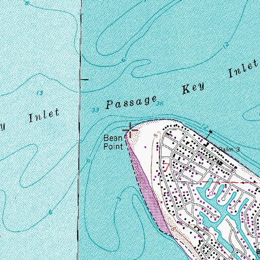 Topographic Map of Bean Point, FL