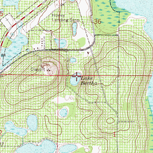 Topographic Map of Lake Bertha, FL