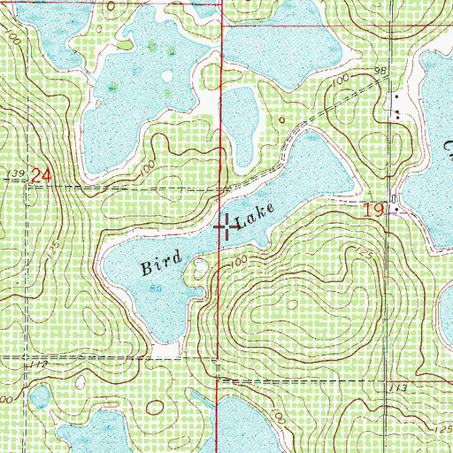 Topographic Map of Bird Lake, FL