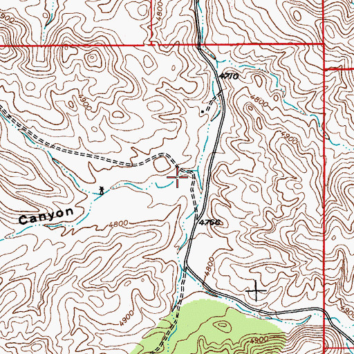 Topographic Map of Goldbaum Canyon, AZ