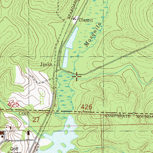 Topographic Map of Boykin Branch, GA