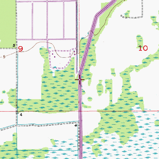 Topographic Map of Canal 111E, FL