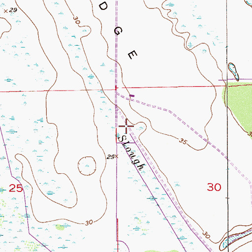Topographic Map of Cane Slough, FL