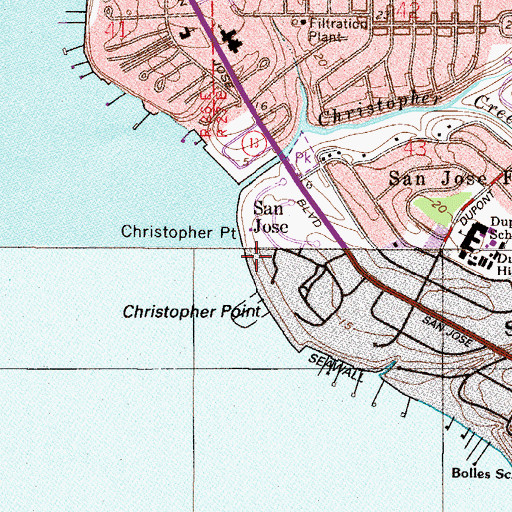 Topographic Map of Christopher Point, FL