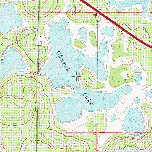 Topographic Map of Church Lake, FL