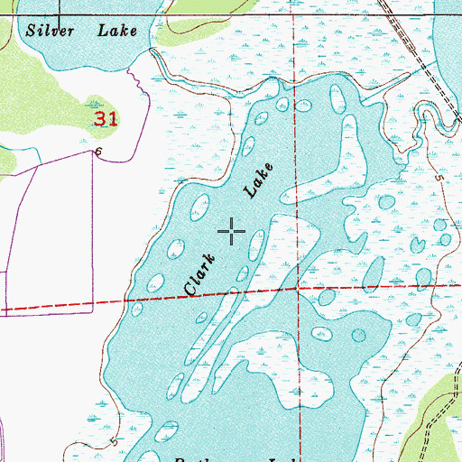 Topographic Map of Clark Lake, FL