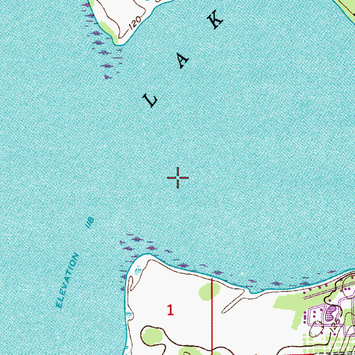 Topographic Map of Crooked Lake, FL