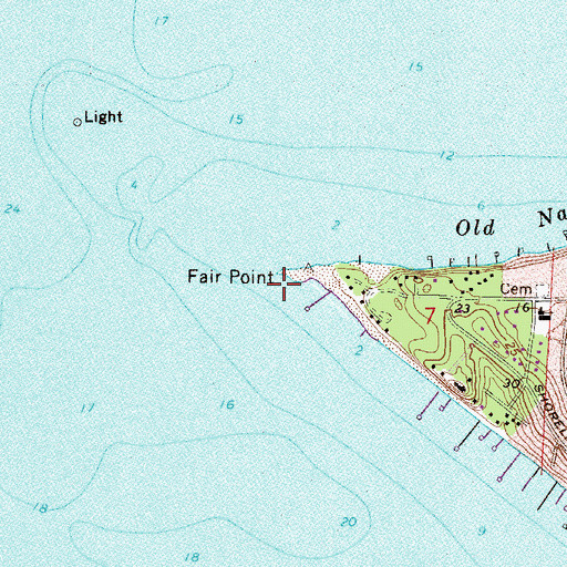 Topographic Map of Fair Point, FL